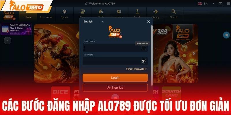 Các bước đăng nhập ALO789 được tối ưu đơn giản